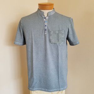 NWT Mens Ploumanach Italian Cotton Shark Color Polo Shirt Size M